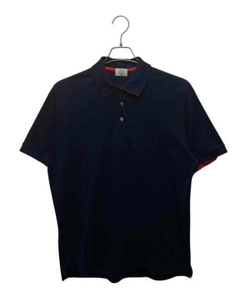 HERMES（エルメス）HERMES (エルメス) トゥブル・ジュ ポロシャツ ネイビー サイズ:XXLの古着・服飾アイテム