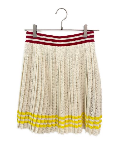 GUCCI（グッチ）GUCCI (グッチ) adidas (アディダス) 透かし編みプリーツスカート マルチカラー サイズ:Ⅿの古着・服飾アイテム