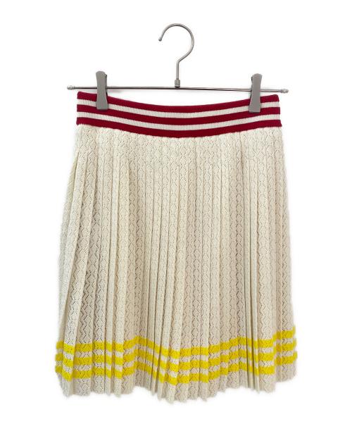 GUCCI（グッチ）GUCCI (グッチ) adidas (アディダス) 透かし編みプリーツスカート マルチカラー サイズ:Ⅿの古着・服飾アイテム