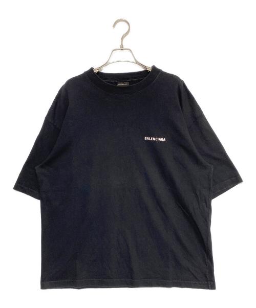 BALENCIAGA（バレンシアガ）BALENCIAGA (バレンシアガ) バックロゴプリントオーバサイズTシャツ ブラック サイズ:Lの古着・服飾アイテム