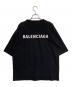 BALENCIAGA (バレンシアガ) バックロゴプリントオーバサイズTシャツ ブラック サイズ:L：40000円