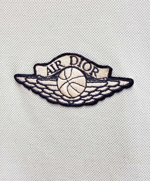 Dior（ディオール）Dior (ディオール) AIR JORDAN (エア ジョーダン) ロゴ刺繍ポロシャツ スカイブルー サイズ:Sの古着・服飾アイテム