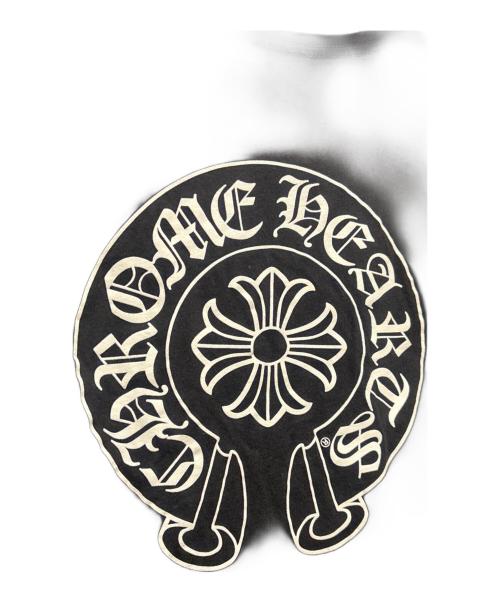 CHROME HEARTS（クロムハーツ）CHROME HEARTS (クロムハーツ) ホースシューロゴVネックカットソー ブラック×ホワイト サイズ:Sの古着・服飾アイテム