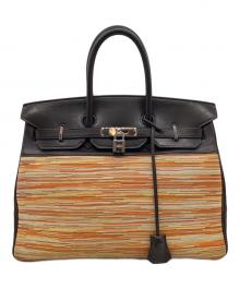 HERMES（エルメス）の古着「バーキン35/ヴァレニア×ヴィヴラート/□G:2003年ハンドバッグ/シルバー金具」｜ブラウン×マルチカラー