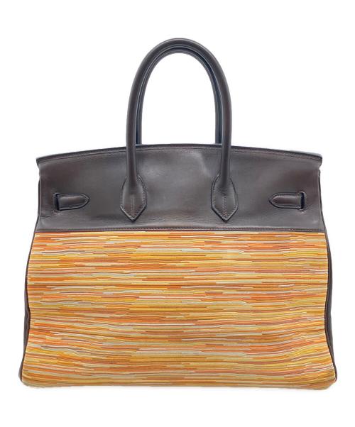 HERMES（エルメス）HERMES (エルメス) バーキン35/ヴァレニア×ヴィヴラート/□G:2003年ハンドバッグ/シルバー金具 ブラウン×マルチカラー サイズ:35の古着・服飾アイテム
