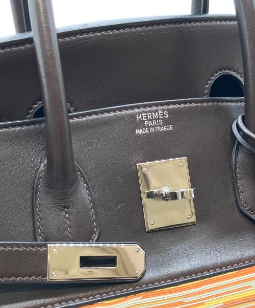 HERMES（エルメス）HERMES (エルメス) バーキン35/ヴァレニア×ヴィヴラート/□G:2003年ハンドバッグ/シルバー金具 ブラウン×マルチカラー サイズ:35の古着・服飾アイテム