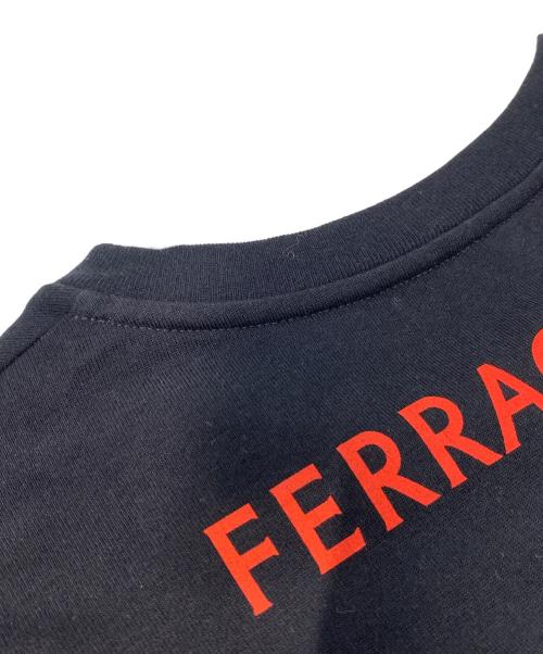 Ferragamo（フェラガモ）Ferragamo (フェラガモ) L/Sカットソー ブラック×レッド サイズ:Mの古着・服飾アイテム