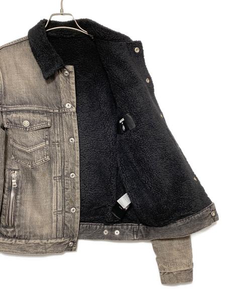 BALMAIN（バルマン）BALMAIN (バルマン) ストーンウォッシュデニムジャケット グレー×ブラック サイズ:44の古着・服飾アイテム