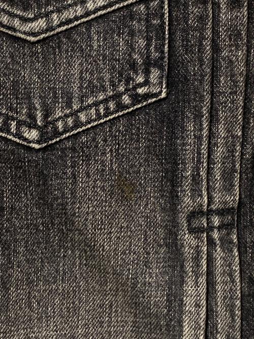 BALMAIN（バルマン）BALMAIN (バルマン) ストーンウォッシュデニムジャケット グレー×ブラック サイズ:44の古着・服飾アイテム
