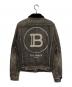 BALMAIN (バルマン) ストーンウォッシュデニムジャケット グレー×ブラック サイズ:44：40000円