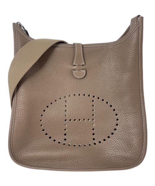 HERMES（エルメス）HERMES (エルメス) エブリン PM/シルバー金具/トリヨンクレマンス/エトゥープ/ブラウン系/Ｊ□Ｎ刻印 エトゥープ×シルバー金具 サイズ:PMの古着・服飾アイテム