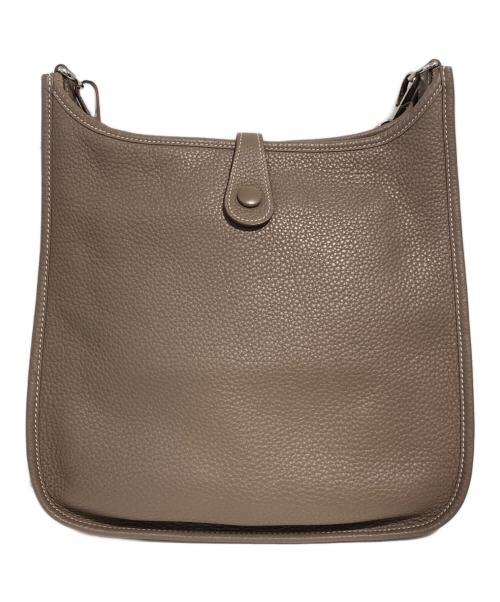 HERMES（エルメス）HERMES (エルメス) エブリン PM/シルバー金具/トリヨンクレマンス/エトゥープ/ブラウン系/Ｊ□Ｎ刻印 エトゥープ×シルバー金具 サイズ:PMの古着・服飾アイテム