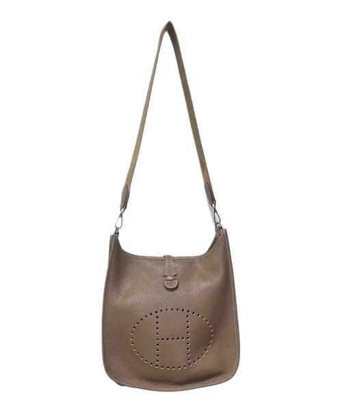 HERMES（エルメス）HERMES (エルメス) エブリン PM/シルバー金具/トリヨンクレマンス/エトゥープ/ブラウン系/Ｊ□Ｎ刻印 エトゥープ×シルバー金具 サイズ:PMの古着・服飾アイテム