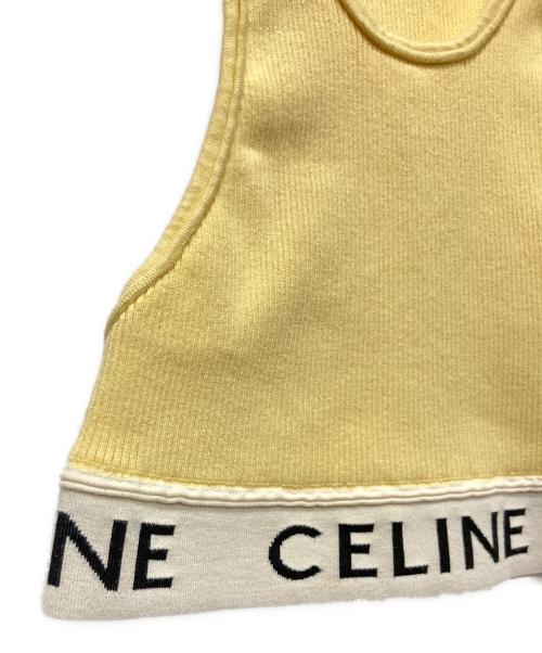 CELINE（セリーヌ）CELINE (セリーヌ) ロゴアスリート ブラ イエロー サイズ:XSの古着・服飾アイテム