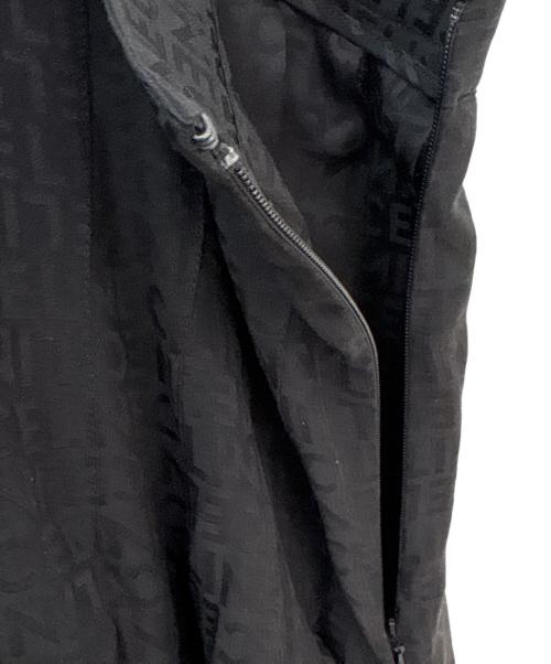 CELINE（セリーヌ）CELINE (セリーヌ) ロゴシルクプリーツスカート ブラック サイズ:34の古着・服飾アイテム