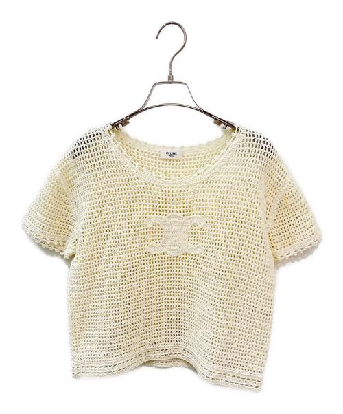 CELINE（セリーヌ）CELINE (セリーヌ) ロゴトリオンフニット アイボリー サイズ:Sの古着・服飾アイテム