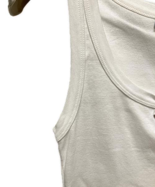 PRADA（プラダ）PRADA (プラダ) プレートリブニットジャージータンクトップ ホワイト サイズ:36の古着・服飾アイテム