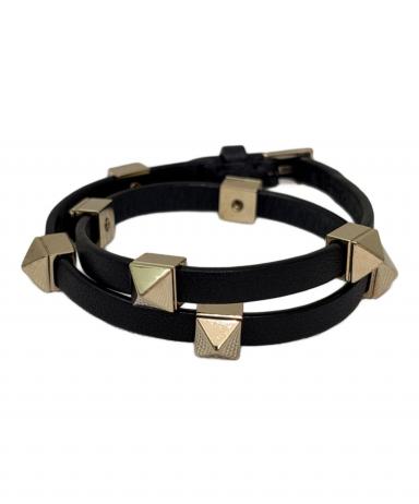ヴァレンティノ スタッズブレスレット 中古・古着通販】VALENTINO (ヴァレンティノ) 2連スタッズブレスレット