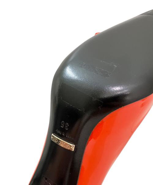 GUCCI（グッチ）GUCCI (グッチ) ハイヒールリボンパテントパンプス オレンジ サイズ:35の古着・服飾アイテム