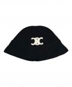 CELINEセリーヌ）の古着「トリオンフ クロシェ バケットハット」｜ブラック