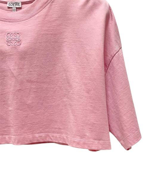 LOEWE（ロエベ）LOEWE (ロエベ) クロップド アナグラム Tシャツ ピンク サイズ:XSの古着・服飾アイテム