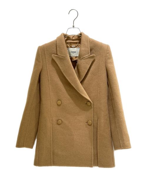 FENDI（フェンディ）FENDI (フェンディ) FFカリグラフィダブルコート ベージュ サイズ:36の古着・服飾アイテム