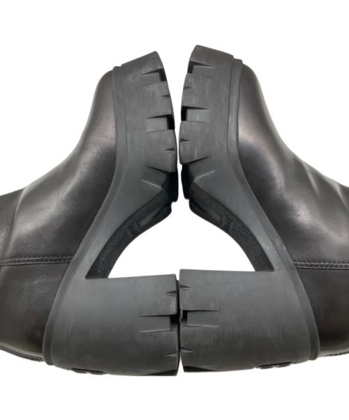 MIU MIU（ミュウミュウ）MIU MIU (ミュウミュウ) バッグロゴ厚底ブーツ ブラック サイズ:36の古着・服飾アイテム