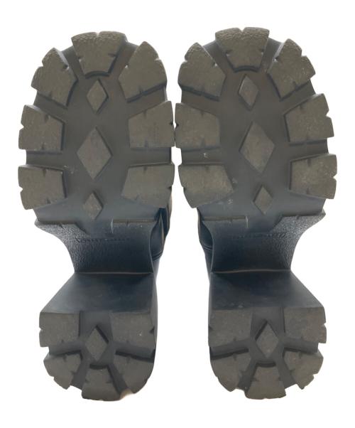 MIU MIU（ミュウミュウ）MIU MIU (ミュウミュウ) バッグロゴ厚底ブーツ ブラック サイズ:36の古着・服飾アイテム