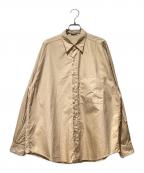 AURALEEオーラリー）の古着「WASHED FINX TWILL BIG SHIRT」｜ベージュ