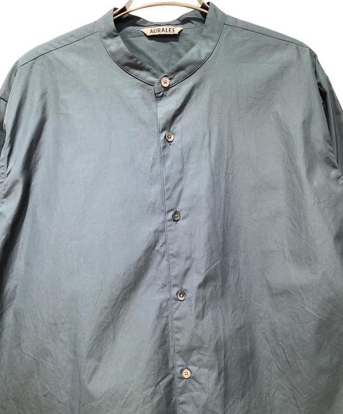AURALEE（オーラリー）AURALEE (オーラリー) 24AW HIGH COUNT FINX OX STAND COLLAR SHIRT ネイビー サイズ:3の古着・服飾アイテム