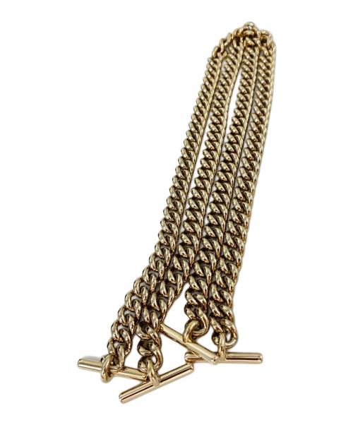 GUCCI（グッチ）GUCCI (グッチ) ソーホー インターロッキングG チェーンショルダー ショルダーバッグ ブラック×ゴールドの古着・服飾アイテム