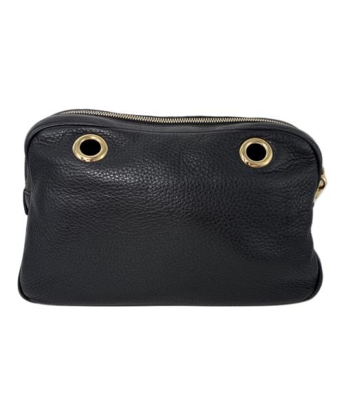 GUCCI（グッチ）GUCCI (グッチ) ソーホー インターロッキングG チェーンショルダー ショルダーバッグ ブラック×ゴールドの古着・服飾アイテム