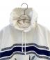 中古・古着 Christian Dior (クリスチャン ディオール) ロゴ スウェット 半袖プルオーバーパーカー ネイビー×ホワイト サイズ:M：70000円