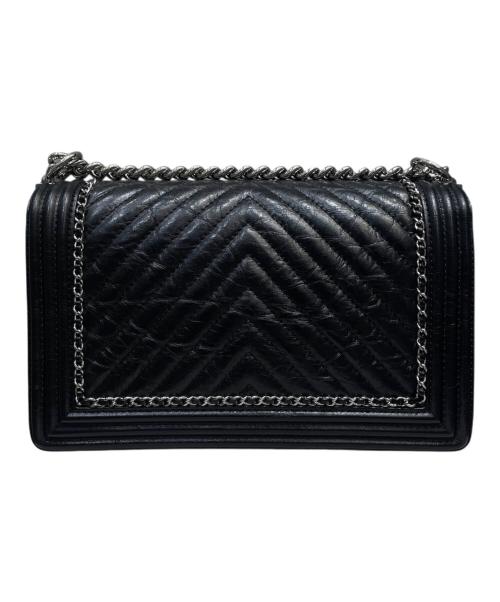 CHANEL（シャネル）CHANEL (シャネル) ボーイシャネル シェブロン ブラック サイズ:-の古着・服飾アイテム