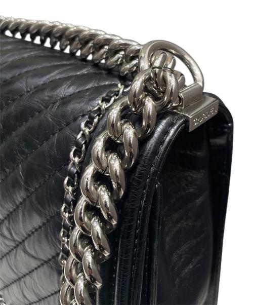 CHANEL（シャネル）CHANEL (シャネル) ボーイシャネル シェブロン ブラック サイズ:-の古着・服飾アイテム