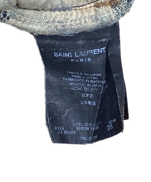 Saint Laurent Paris（サンローランパリ）Saint Laurent Paris (サンローランパリ) デストロイクラッシュストレッチスキニーデニムパンツ インディゴ サイズ:28の古着・服飾アイテム