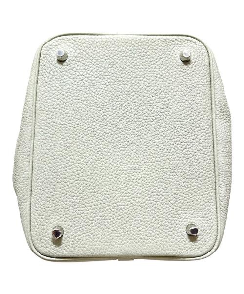 HERMES（エルメス）HERMES (エルメス) ピコタンロック MM/シルバー金具/トリヨンクレマンス/グリネヴェ/B刻印 グリネヴェ×シルバー金具 サイズ:MMの古着・服飾アイテム