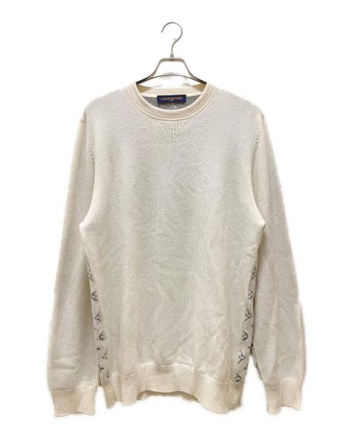 LOUIS VUITTON（ルイ ヴィトン）LOUIS VUITTON (ルイ ヴィトン) モノグラムウールカシミヤニット ホワイト サイズ:4Lの古着・服飾アイテム
