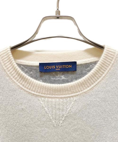 LOUIS VUITTON（ルイ ヴィトン）LOUIS VUITTON (ルイ ヴィトン) モノグラムウールカシミヤニット ホワイト サイズ:4Lの古着・服飾アイテム