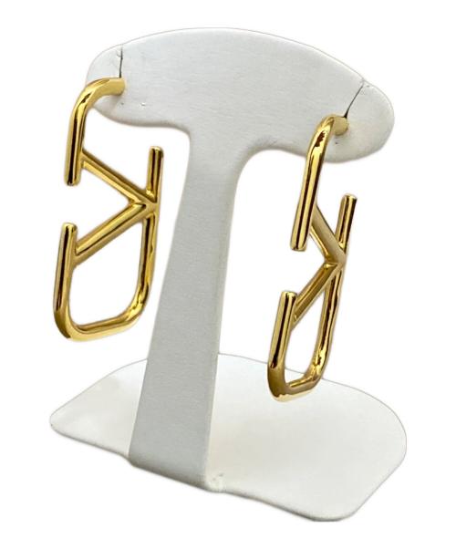 VALENTINO（ヴァレンティノ）VALENTINO (ヴァレンティノ) Vロゴシグネチャーメタルピアス ゴールドの古着・服飾アイテム