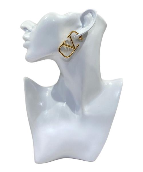 VALENTINO（ヴァレンティノ）VALENTINO (ヴァレンティノ) Vロゴシグネチャーメタルピアス ゴールドの古着・服飾アイテム