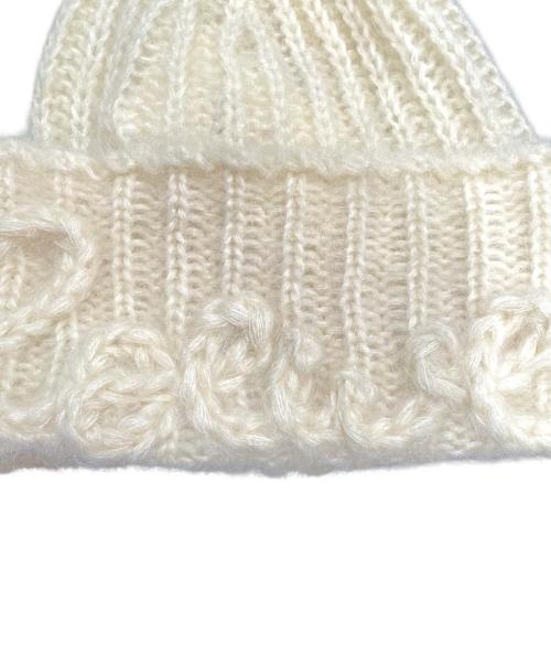 LOEWE（ロエベ）LOEWE (ロエベ) モヘアブレンドニット帽 オフホワイト サイズ:-の古着・服飾アイテム