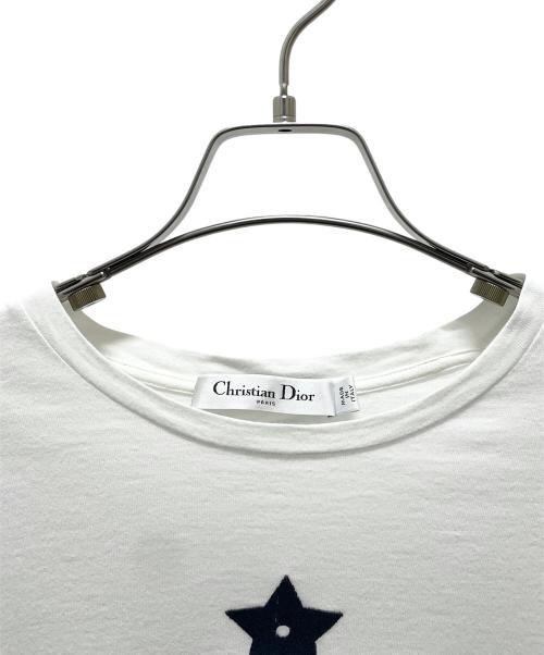 Christian Dior（クリスチャン ディオール）Christian Dior (クリスチャン ディオール) ロゴエンブロイダリー 半袖Tシャツ ホワイト サイズ:XSの古着・服飾アイテム
