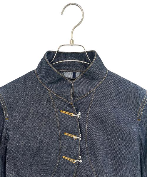 LOUIS VUITTON（ルイ ヴィトン）LOUIS VUITTON (ルイ ヴィトン) Louis Vuitton Wool & Nylon Cardigan in Grey/LVアシンメトリックデニムジャケット サイズ:34の古着・服飾アイテム