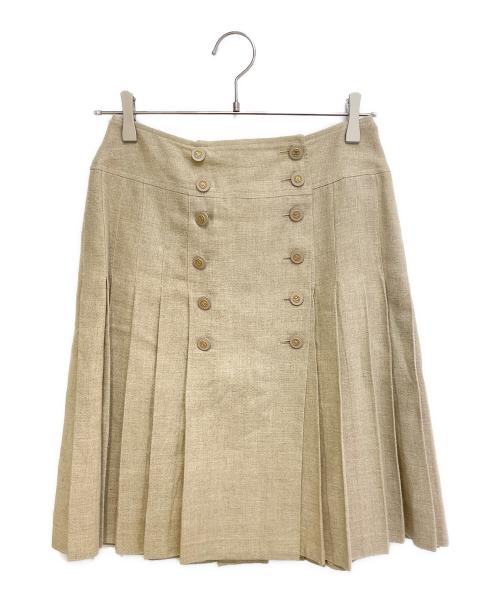 CHANEL（シャネル）CHANEL (シャネル) ココボタンリネンセットアップ ベージュ サイズ:40の古着・服飾アイテム