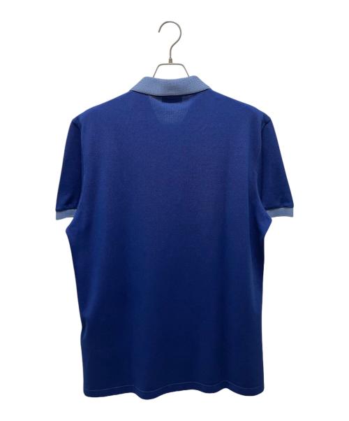 Salvatore Ferragamo（サルヴァトーレ フェラガモ）Salvatore Ferragamo (サルヴァトーレ フェラガモ) コットンピケポロシャツ ブルー サイズ:XLの古着・服飾アイテム