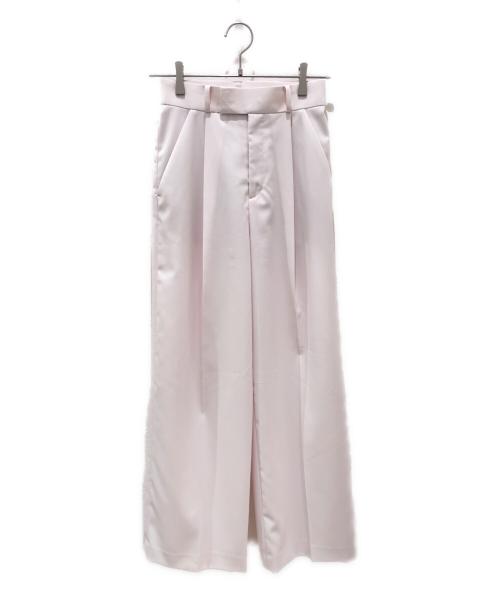 Noble（ノーブル）Noble (ノーブル) エステルツイルストレッチスラックスパンツ ピンク サイズ:34の古着・服飾アイテム