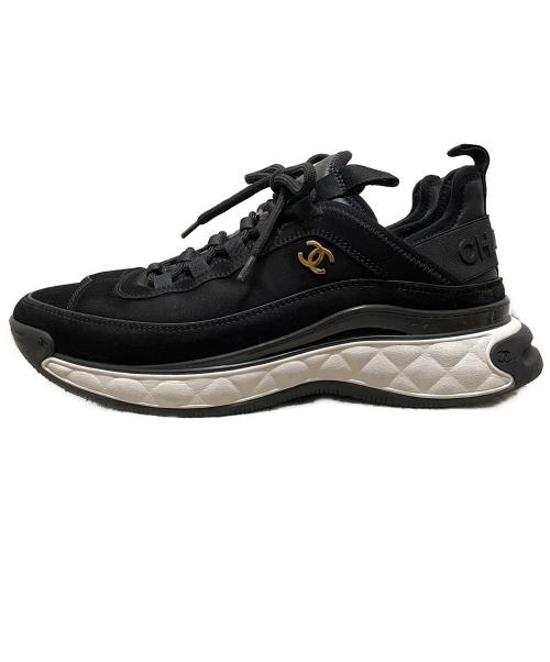 CHANEL（シャネル）CHANEL (シャネル) ココマークスエードスニーカー ブラック サイズ:42の古着・服飾アイテム