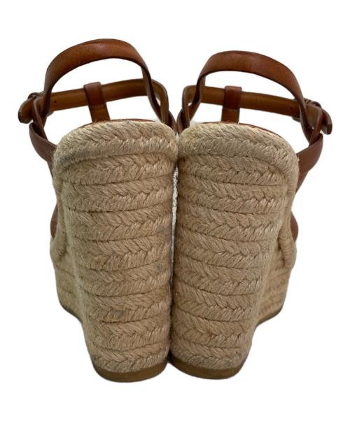 Saint Laurent Paris（サンローランパリ）Saint Laurent Paris (サンローランパリ) ウェッジソールサンダル ブラウン サイズ:35の古着・服飾アイテム
