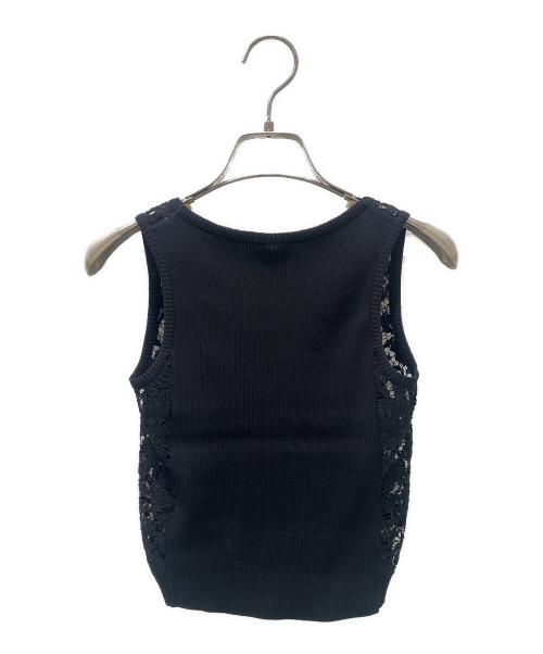 VALENTINO（ヴァレンティノ）VALENTINO (ヴァレンティノ) フラワーレースベスト ブラック サイズ:XSの古着・服飾アイテム